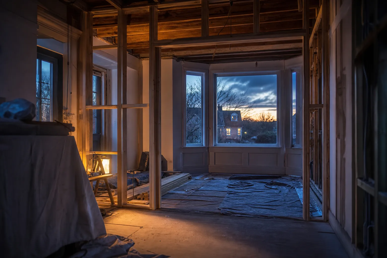 UK investment property interior undergoing renovation for sale or letting